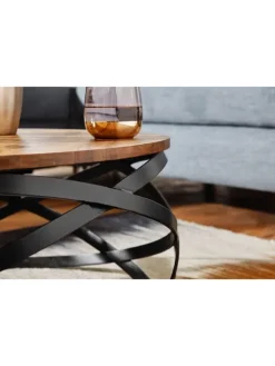 KADIMA DESIGN Tische<Couchtisch | Sheesham/Metall, 60x30x60cm, Industrial