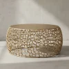 KADIMA DESIGN Tische<Couchtisch Ast-Design | Metall Gold, 66x66cm, Rund in Gold