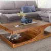 KADIMA DESIGN Tische<Couchtisch BOHA Massiv-Holz 118 cm breit Wohnzimmer-Tisch in Massivholz