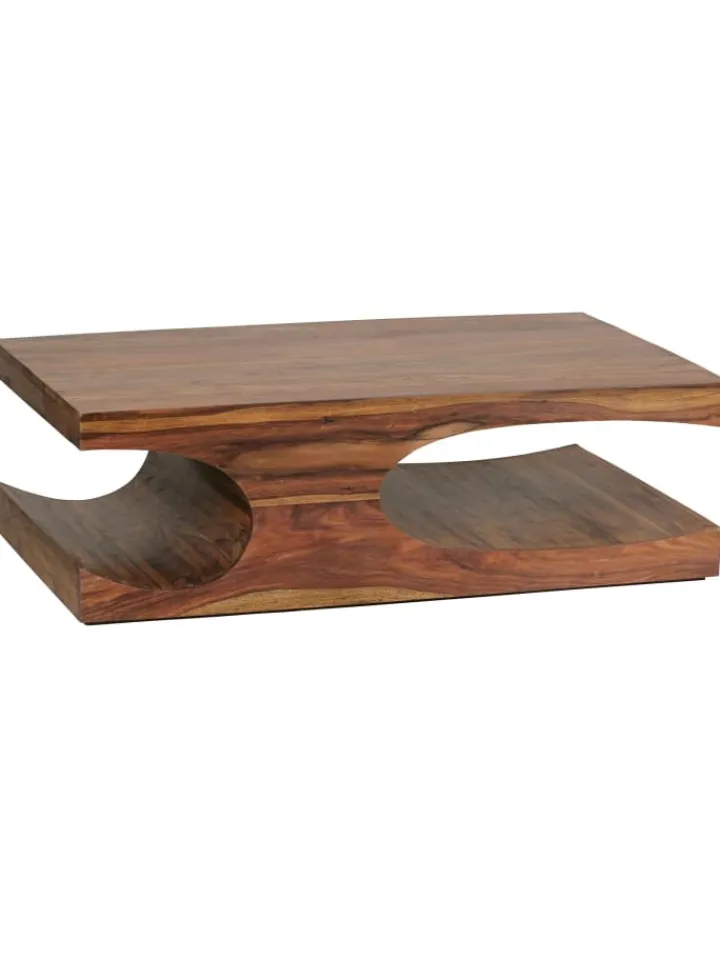 KADIMA DESIGN Tische<Couchtisch BOHA Massiv-Holz 118 cm breit Wohnzimmer-Tisch in Massivholz