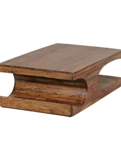 KADIMA DESIGN Tische<Couchtisch BOHA Massiv-Holz 118 cm breit Wohnzimmer-Tisch in Massivholz