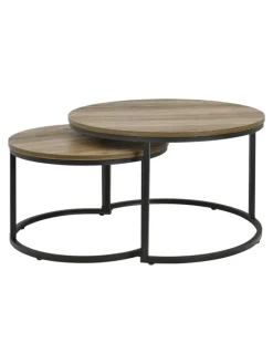 en.casa Tische<Couchtisch Christchurch in Braun (H)47cm (B)74cm (L)74cm