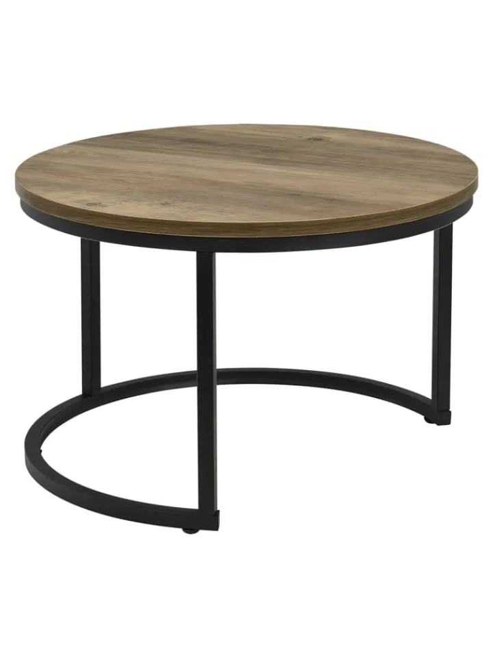 en.casa Tische<Couchtisch Christchurch in Braun (H)47cm (B)74cm (L)74cm
