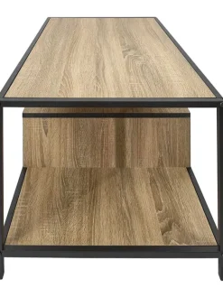 Rétro Chic Tische<Couchtisch "Edison" in Braun - (B)90 x (H)42 x (T)55 cm