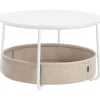 SONGMICS Tische<Couchtisch in Beige/ Weiß - (H)45 x Ø 75 cm