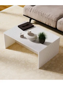 Evila Tische<Couchtisch in Weiß - (B)90 cm - (H)41,4 cm - (T)60 cm