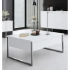 Evila Tische<Couchtisch in Weiß/ Silber - (B)90 x (H)60 x (T)40 cm