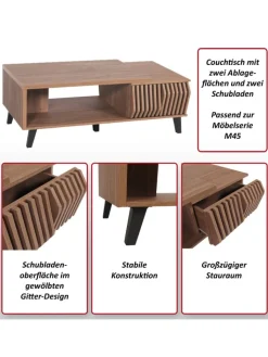 MCW Möbel-Sets<Couchtisch M45 3D-Design Schubladen