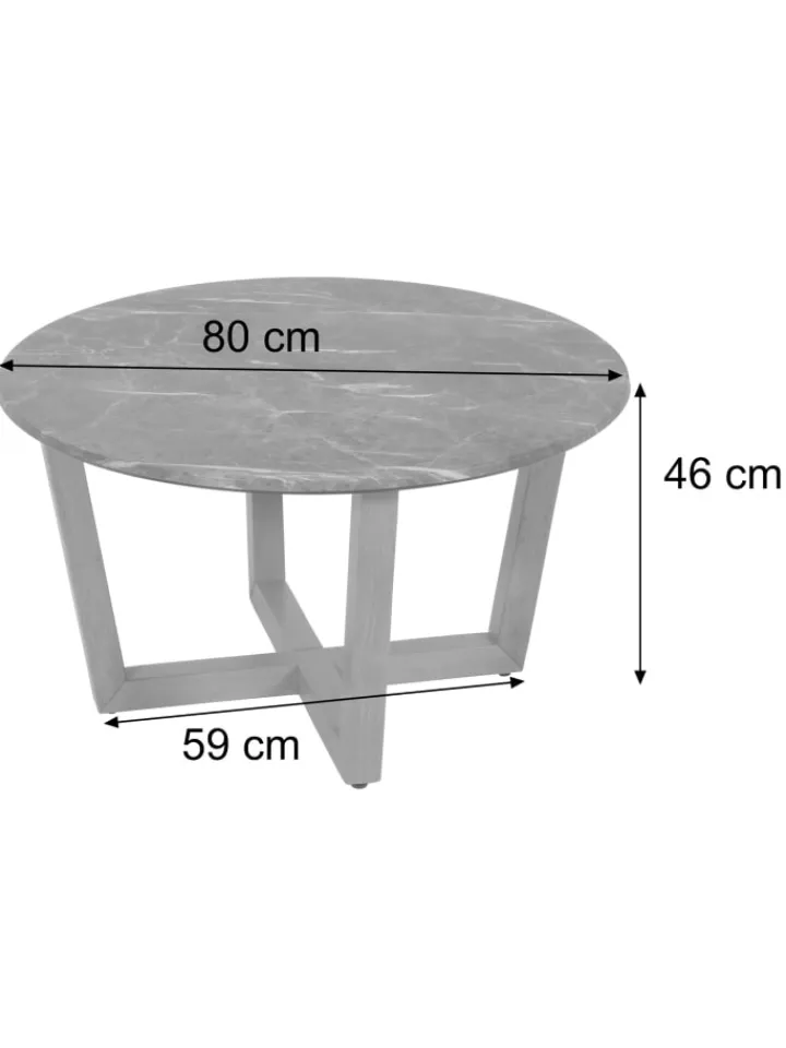 MCW Möbel-Sets<Couchtisch -M61 Laminat Melamin Ø80cm