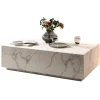 SalesFever Tische<Couchtisch modern rechteckig 120x75 cm Marmoroptik in Weiß