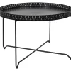 Rétro Chic Tische<Couchtisch "Seville" in Schwarz - (H)48 x Ø 78 cm