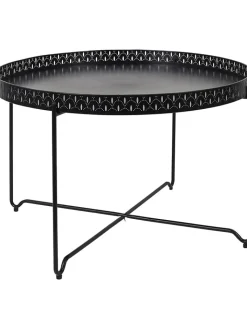 Rétro Chic Tische<Couchtisch "Seville" in Schwarz - (H)48 x Ø 78 cm