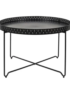 Rétro Chic Tische<Couchtisch "Seville" in Schwarz - (H)48 x Ø 78 cm