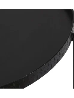Rétro Chic Tische<Couchtisch "Seville" in Schwarz - (H)48 x Ø 78 cm