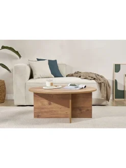 Scandinavia Concept Tische<Couchtisch "Soleil" in Hellbraun - (H)40 x Ø 90 cm