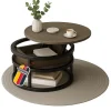 Coemo Tische<Couchtisch Swing aus Metall mit verstellbarer Holz Tischplatte in Grau