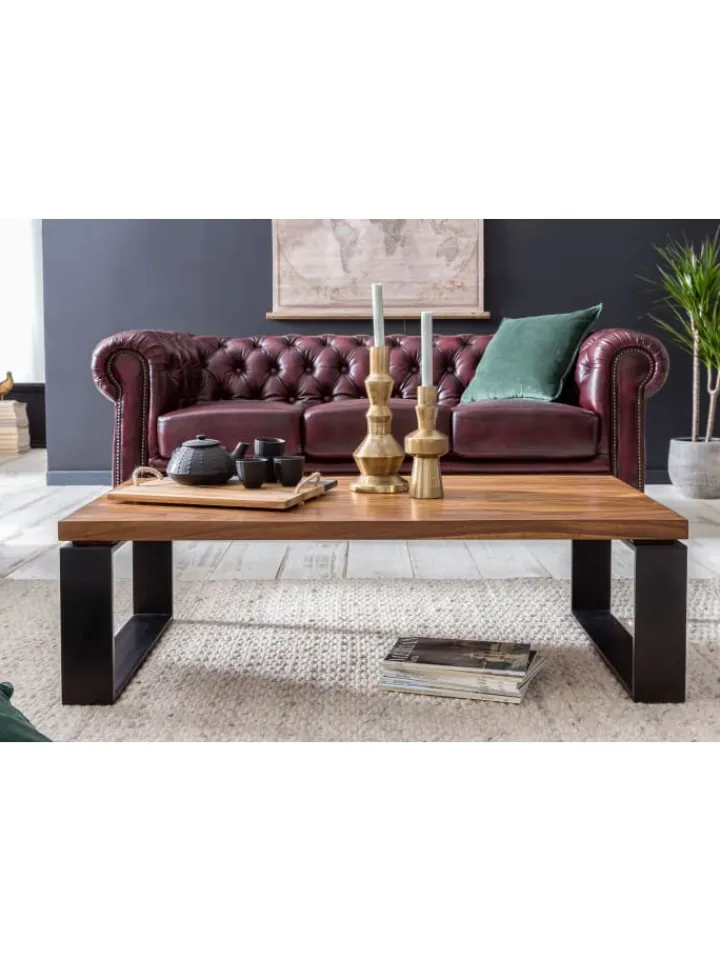 KADIMA DESIGN Tische<Couchtisch WL5.650 115x35x60 cm Massiv Holz Sofatisch mit
