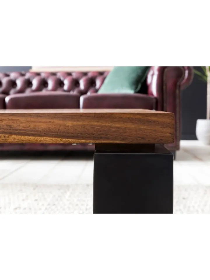 KADIMA DESIGN Tische<Couchtisch WL5.650 115x35x60 cm Massiv Holz Sofatisch mit
