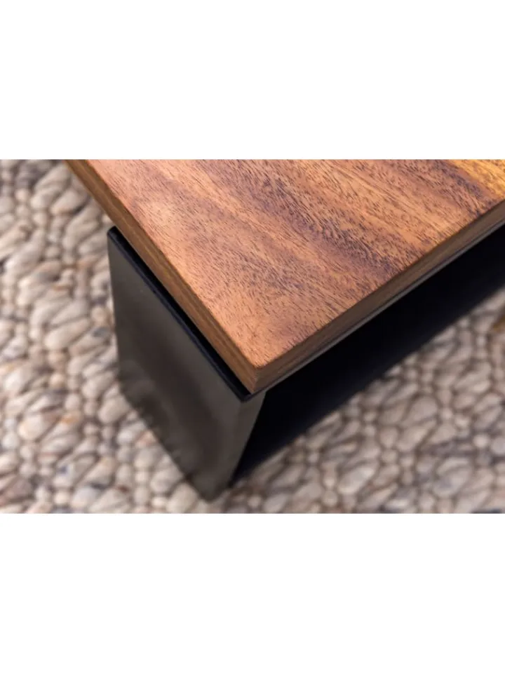 KADIMA DESIGN Tische<Couchtisch WL5.650 115x35x60 cm Massiv Holz Sofatisch mit