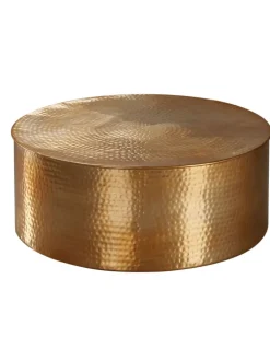 KADIMA DESIGN Tische<Couchtisch 75x31x75 cm Aluminium Beistelltisch Orientalisch