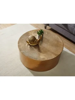 KADIMA DESIGN Tische<Couchtisch 75x31x75 cm Aluminium Beistelltisch Orientalisch