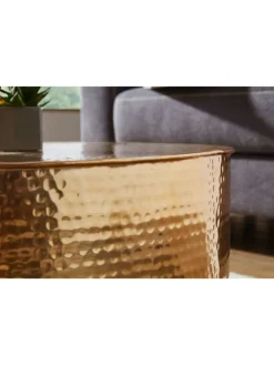 KADIMA DESIGN Tische<Couchtisch 75x31x75 cm Aluminium Beistelltisch Orientalisch