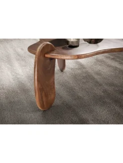 KADIMA DESIGN Tische<Couchtisch 78x78x39,5 cm Mango Massivholz Walnussfarben Sofatisch