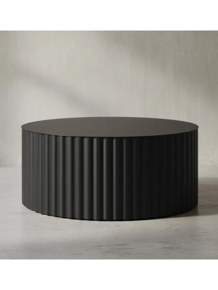 KADIMA DESIGN Tische<Couchtisch 67x67x31 cm Metall Sofatisch Rund, Design