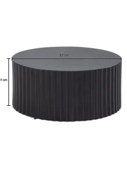 KADIMA DESIGN Tische<Couchtisch 67x67x31 cm Metall Sofatisch Rund, Design
