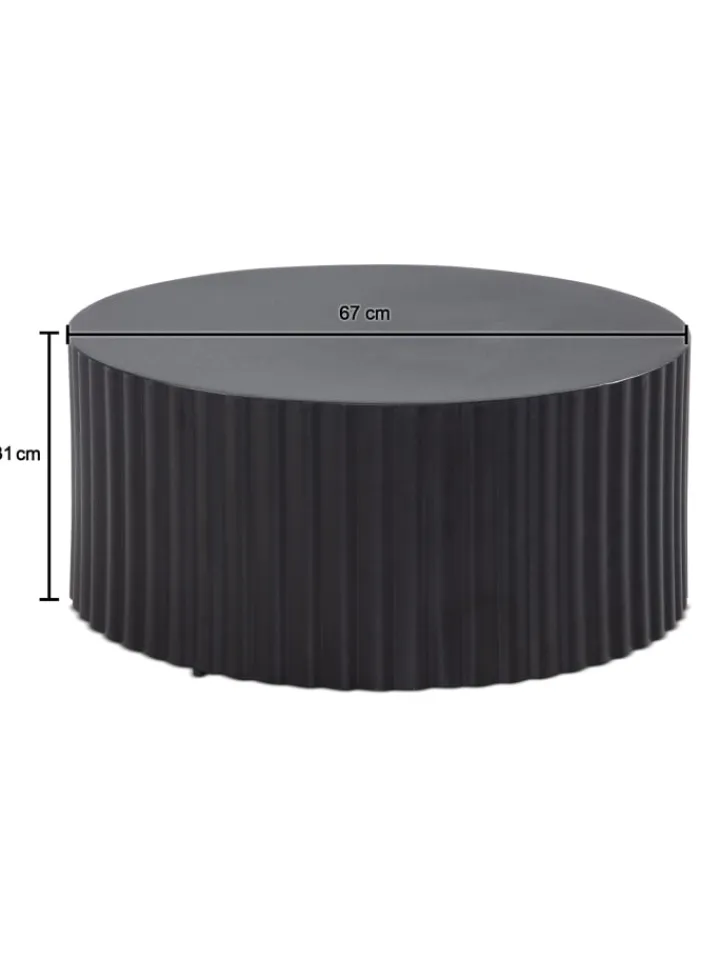 KADIMA DESIGN Tische<Couchtisch 67x67x31 cm Metall Sofatisch Rund, Design