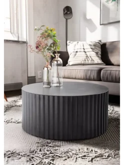 KADIMA DESIGN Tische<Couchtisch 67x67x31 cm Metall Sofatisch Rund, Design