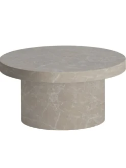 KADIMA DESIGN Tische<Couchtisch 60x60x30 cm Sandfarben Sofatisch in Stein-Optik Modern, in Beige