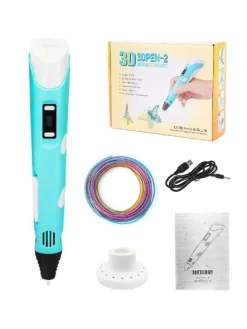 Wisam® Tablets, Konsolen & Elektronisches Spielzeug<3D Drucker Stift Set Blau für Kinder Erwachsene mit 3 Farben 1.75mm