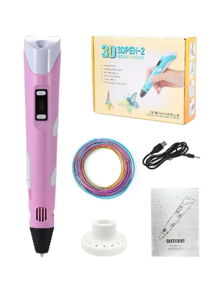 Wisam® Tablets, Konsolen & Elektronisches Spielzeug<3D Drucker Stift Set Rosa für Kinder Erwachsene mit 3 Farben 1.75mm