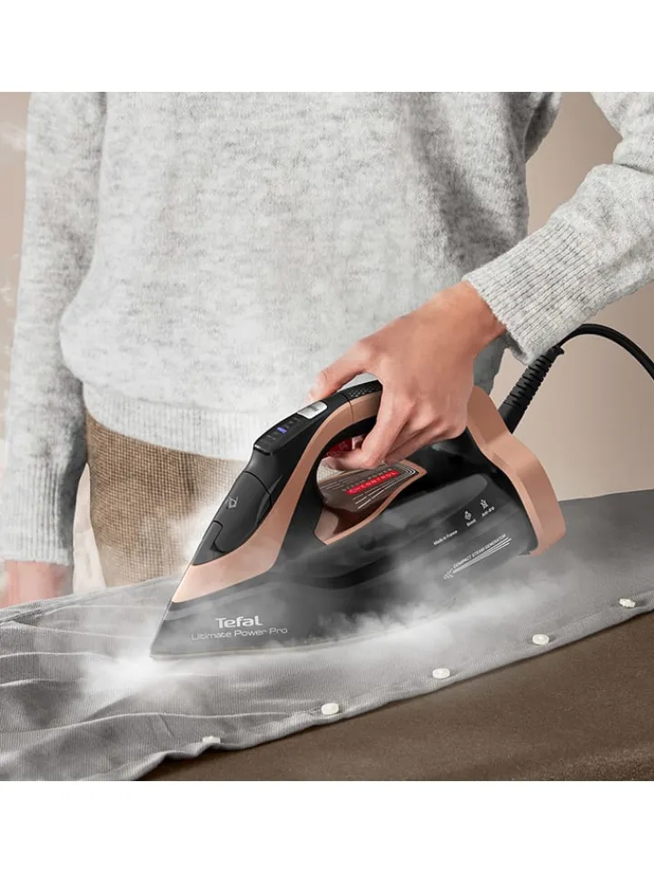 Tefal Klima & Haushalt|Bügeleisen<Dampfbügeleisen "Ultimate Power Pro FV9E50E0" in Schwarz/ Roségold