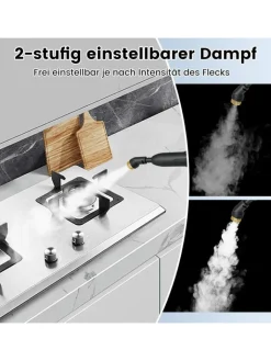 COSTWAY Staubsauger<Dampfreiniger 1500W Aufheizzeit 10s in Weiß