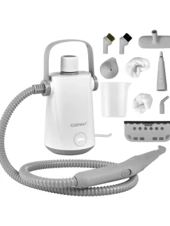 COSTWAY Klima & Haushalt|Staubsauger<Dampfreiniger 1000W inkl. 10 Zubehör in Grau
