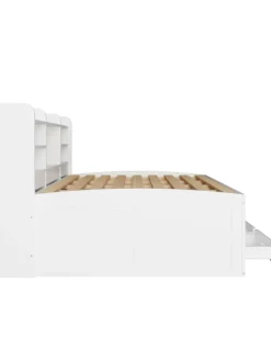 ABRIHOME Betten & Matratzen<Daybett in Weiß 140x200 cm mit LED USB und 3 Schubladen ohne Matratze