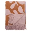 Bloomingville Wohndecken & Plaids<Decke ATLE Braun Blau 160x130 cm