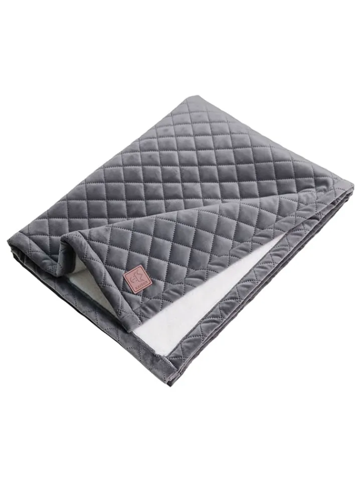 Kaiser Naturfellprodukte Wohndecken & Plaids<Decke "Velvet" in Grau - (L)100 x (B)75 cm