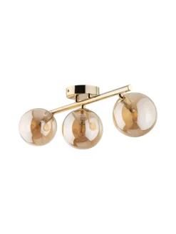 Licht-Erlebnisse Decken- & Hängeleuchten<Deckenlampe (B)23 x (L)47 x (H)17 cm in Gold Bernstein