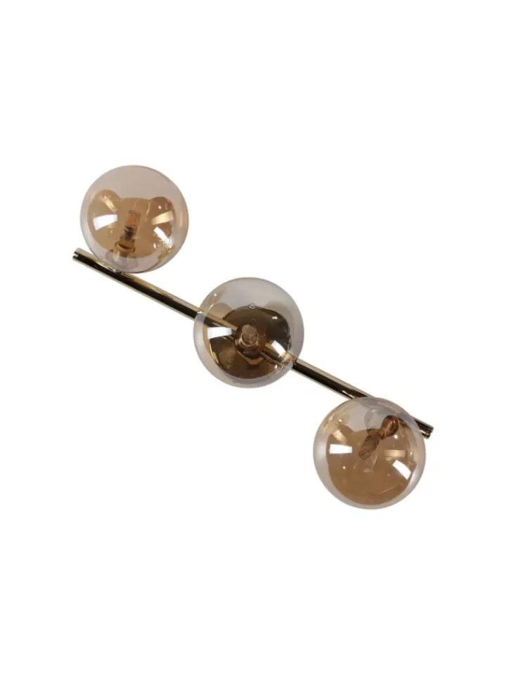 Licht-Erlebnisse Decken- & Hängeleuchten<Deckenlampe (B)23 x (L)47 x (H)17 cm in Gold Bernstein