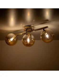Licht-Erlebnisse Decken- & Hängeleuchten<Deckenlampe (B)23 x (L)47 x (H)17 cm in Gold Bernstein