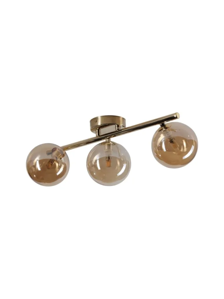 Licht-Erlebnisse Decken- & Hängeleuchten<Deckenlampe (B)23 x (L)47 x (H)17 cm in Gold Bernstein