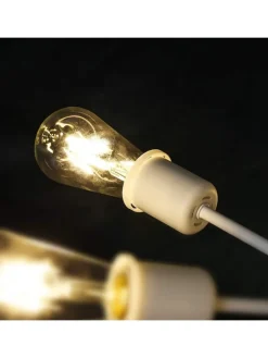 ZMH Decken- & Hängeleuchten<Deckenleuchte 6-flammige E27 in Weiß Retro Flurlampe