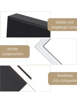 ZMH Decken- & Hängeleuchten<Deckenleuchte LED in schwarz 24W Moderne 3000K Warmweiß Drehbar