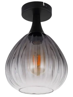 Globo lighting Decken- & Hängeleuchten<Deckenleuchte ''Olsen'' in Schwarz - (H)27,5 x Ø 20 cm