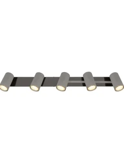Globo lighting Decken- & Hängeleuchten<Deckenleuchte "Robby" in Schwarz/ Grau - (B)70 x (H)17 x (T)35 cm