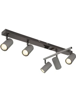 Globo lighting Decken- & Hängeleuchten<Deckenleuchte "Robby" in Schwarz/ Grau - (B)70 x (H)17 x (T)35 cm
