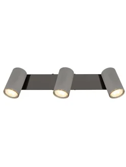 Globo lighting Decken- & Hängeleuchten<Deckenleuchte "Robby" in Schwarz/ Grau - (B)41 x (H)12 x (T)10 cm